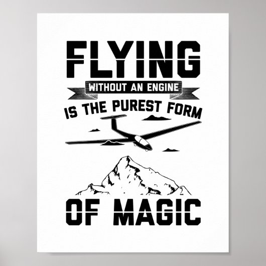 Poster Pilote à glissière | Glider Hobby Sailplane Idée c (Devant)