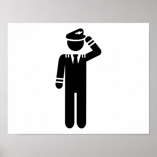 Poster Pilote d'avion (Devant)