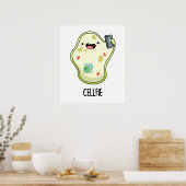 Poster Pilote de biologie amusant Cellfie (Cuisine)