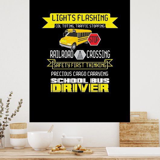 Poster Pilote de bus fier (Cuisine)