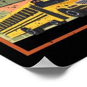 Poster Pilote de bus Vintage Sunset School (Coin)