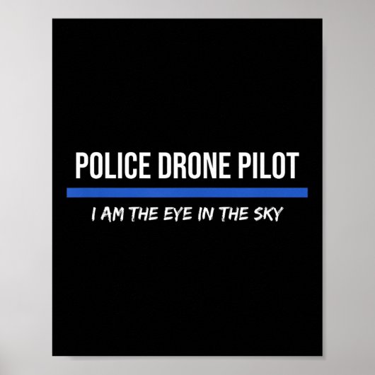 Poster Pilote de drone de police (Devant)