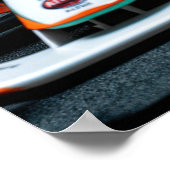 Poster Pilote de Formule Un au volant d'une voiture prête (Coin)