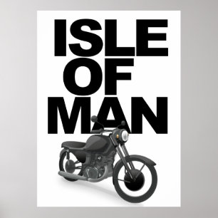 Poster Pilote de moto de l'île de Man
