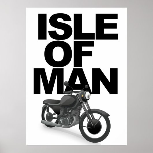 Poster Pilote de moto de l'île de Man (Devant)