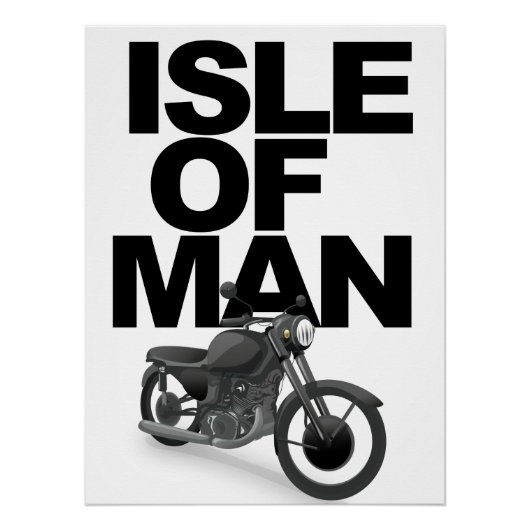 Poster Pilote de moto de l'île de Man (Devant)