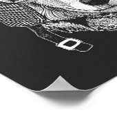 Poster Pilote de motocyclette Wolf Dog (Coin)