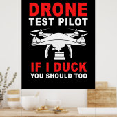 Poster Pilote d'essai de drone (Cuisine)