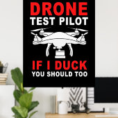 Poster Pilote d'essai de drone (Bureau à domicile)