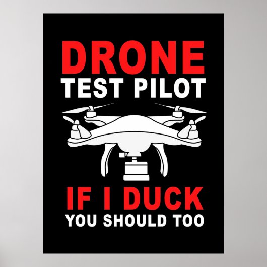 Poster Pilote d'essai de drone (Devant)