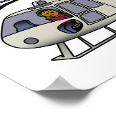 Poster Pilote d'hélicoptère sombre (Coin)