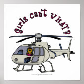 Poster Pilote d'hélicoptère sombre (Devant)