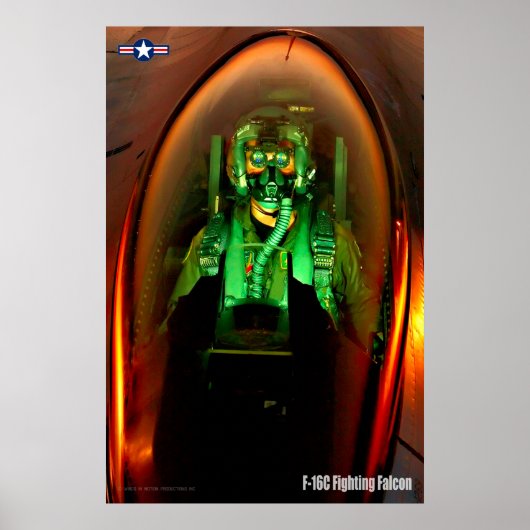 POSTER PILOTE FALCON DE COMBAT F-16C (Devant)