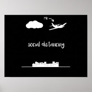 Poster Pilote Flying This Is Me Social Distance Venin