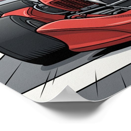 Poster Pilote Go-Kart déterminé (Coin)