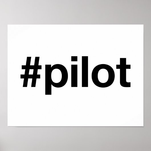 Poster PILOTE Hashtag (Devant)