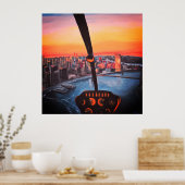 Poster Pilotes Vue De L'Hélicoptère R44 (Cuisine)