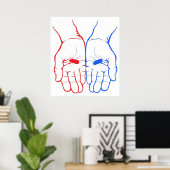 Poster Pilule rouge ou pilule bleue La Matix (Bureau à domicile)