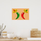 Poster Piments mexicains Jour des Morts (Cuisine)