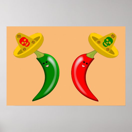 Poster Piments mexicains Jour des Morts (Devant)