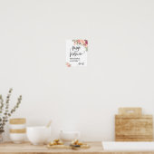 Poster Pimp your prosecco panneau floral rose pour enterr (Cuisine)