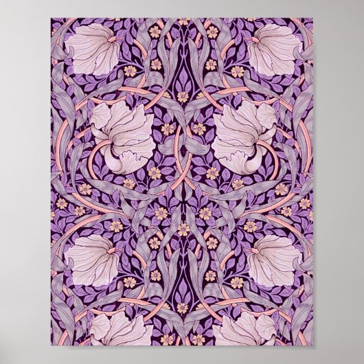 Poster Pimpernel Purple, William Morris (Devant)