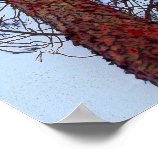 Poster Pin avec tronc rouge (Coin)