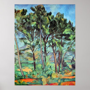 Poster Pin avec Viaduc par Paul Cezanne, Art Vintage