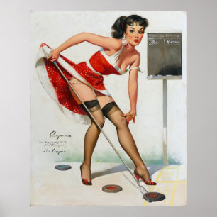 Poster Pin de Shuffleboard