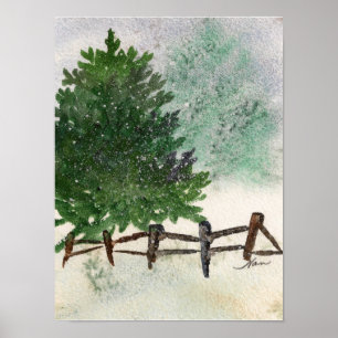 Poster Pin Lone Snowtree Imprimer