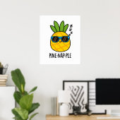 Poster Pin-nap-ple Funny Napping Pomme d'ananas (Bureau à domicile)