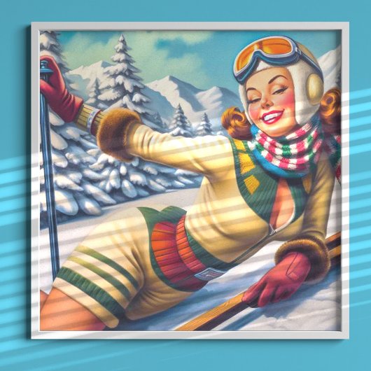 Poster Pin Ski Vintage