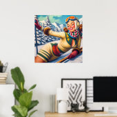 Poster Pin Ski Vintage (Bureau à domicile)