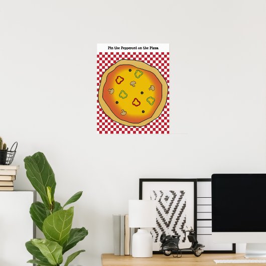 Poster Pin the Pepperoni on the Pizza Game (Bureau à domicile)