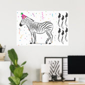 Poster Pin the Tail on the Zebra (Bureau à domicile)