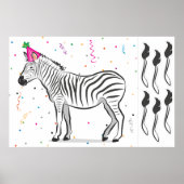 Poster Pin the Tail on the Zebra (Devant)