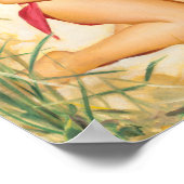 Poster Pin-up avec Ukulele Art (Coin)