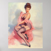 Poster Pin-up Beau En Rose (Devant)