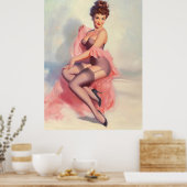 Poster Pin-up Beau En Rose (Cuisine)