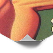 Poster Pin-up de baseball vintage (Coin)