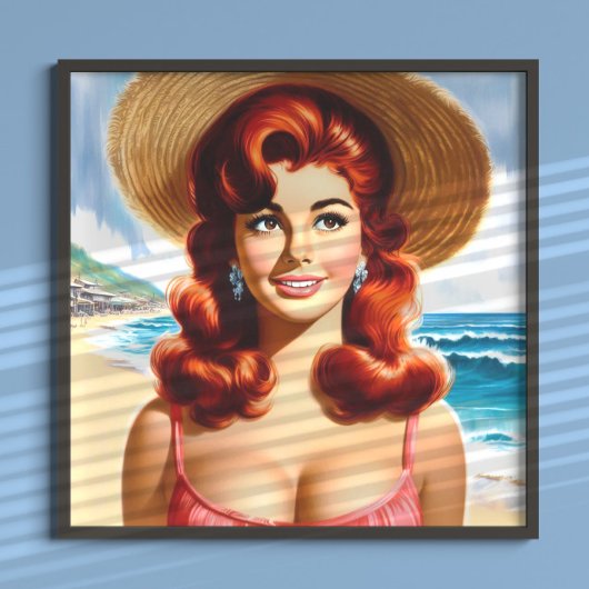 Poster Pin-up d'été vintage
