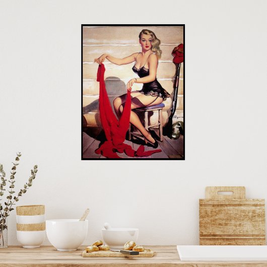 Poster Pin Up fille (Cuisine)