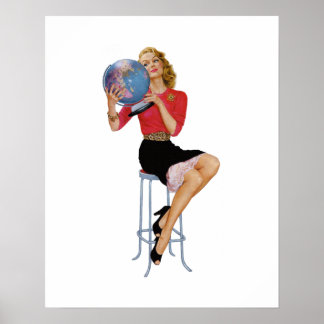 Poster Pin Up Girl #12 @ GarysRetroGarage