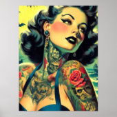 Poster Pin-Up Goth Retro (Devant)