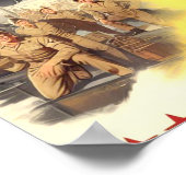 Poster Pin-up militaire rétro (Coin)