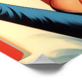Poster Pin-up Rétro Glamour (Coin)