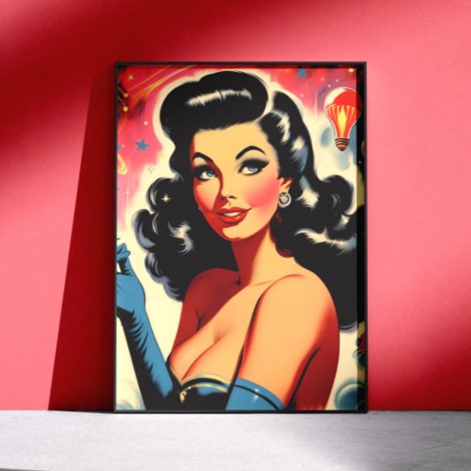 Poster Pin-up Rétro Glamour