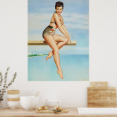 Poster Pin-up sur Plongée (Cuisine)