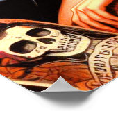 Poster Pin-up tatoué Old School (Coin)