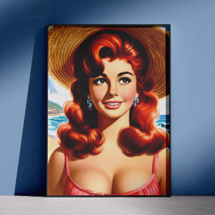 Poster Pin-up vintage d'été